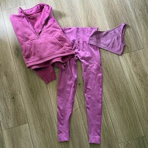 SET Active Cupid Top and and Leggings and Sweatshirt